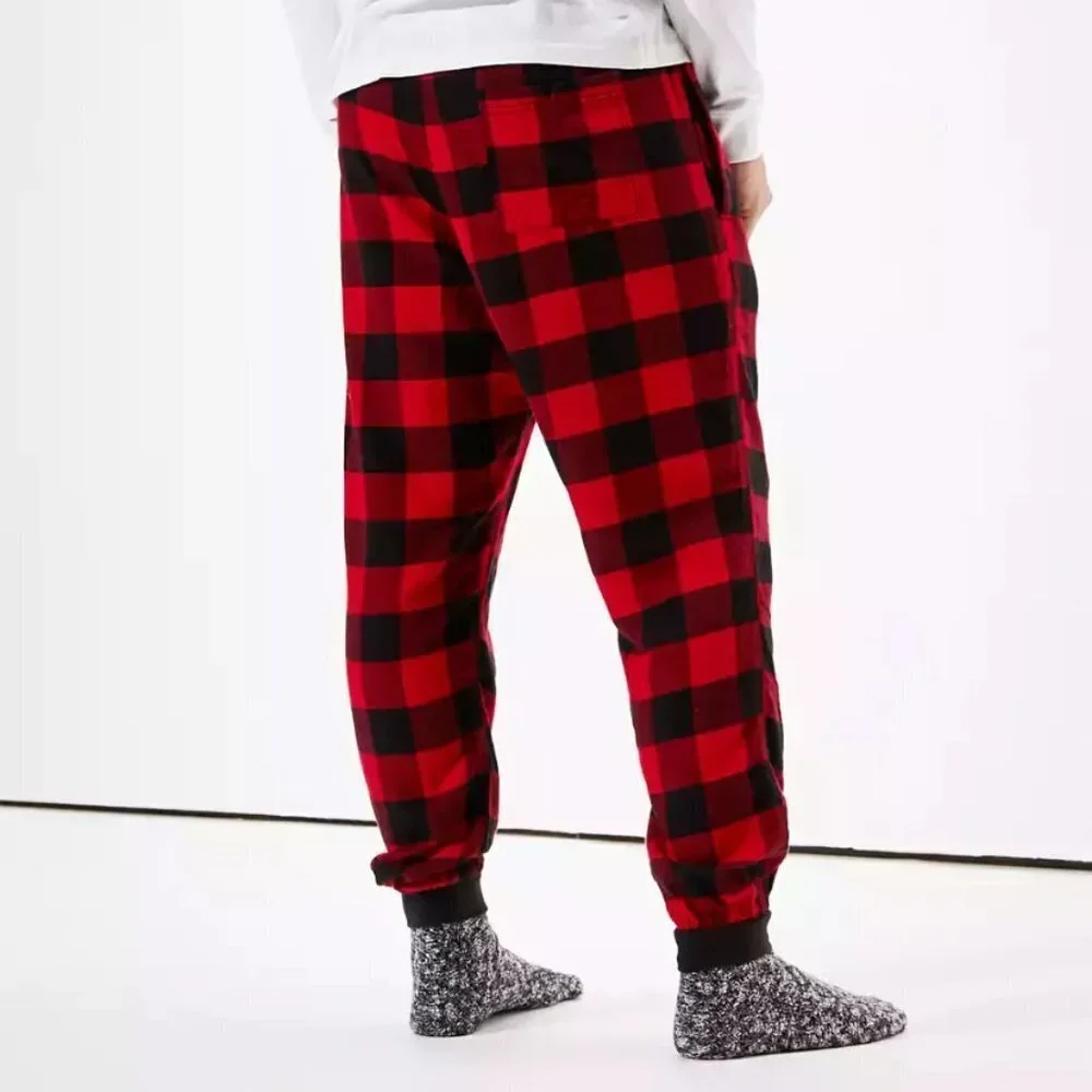 NWT America Eagle Buffalo Plaid Pajama Pant Men's Size XXXL Flannel Jogger